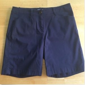 J JILL Live-in Chino Blue Bermuda Shorts Size 2