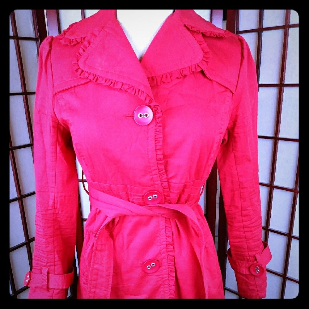 Beautiful Red Trench Coat