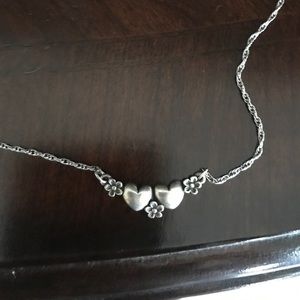 James Avery heart and flower necklace
