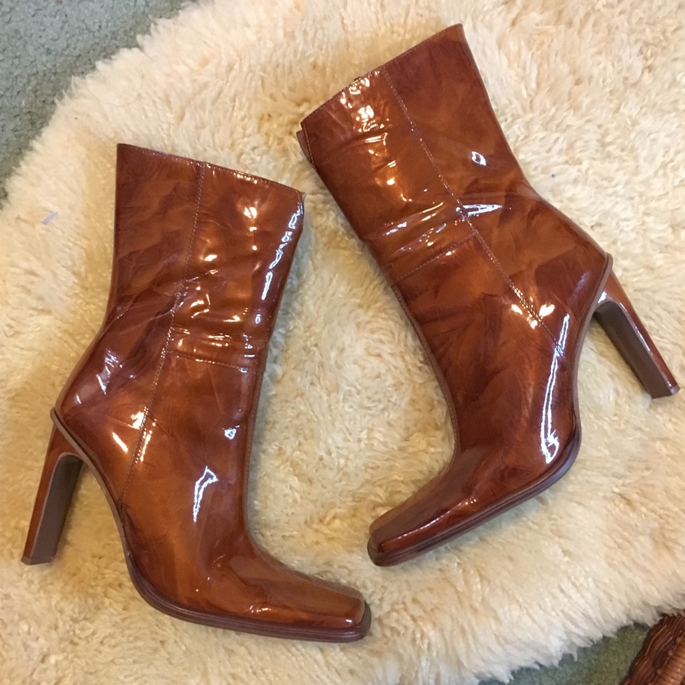 Vintage 70s Bronx Chestnut Brown Mid Calf Boots