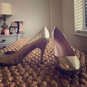 Kate Spade Metallic Dani python pumps