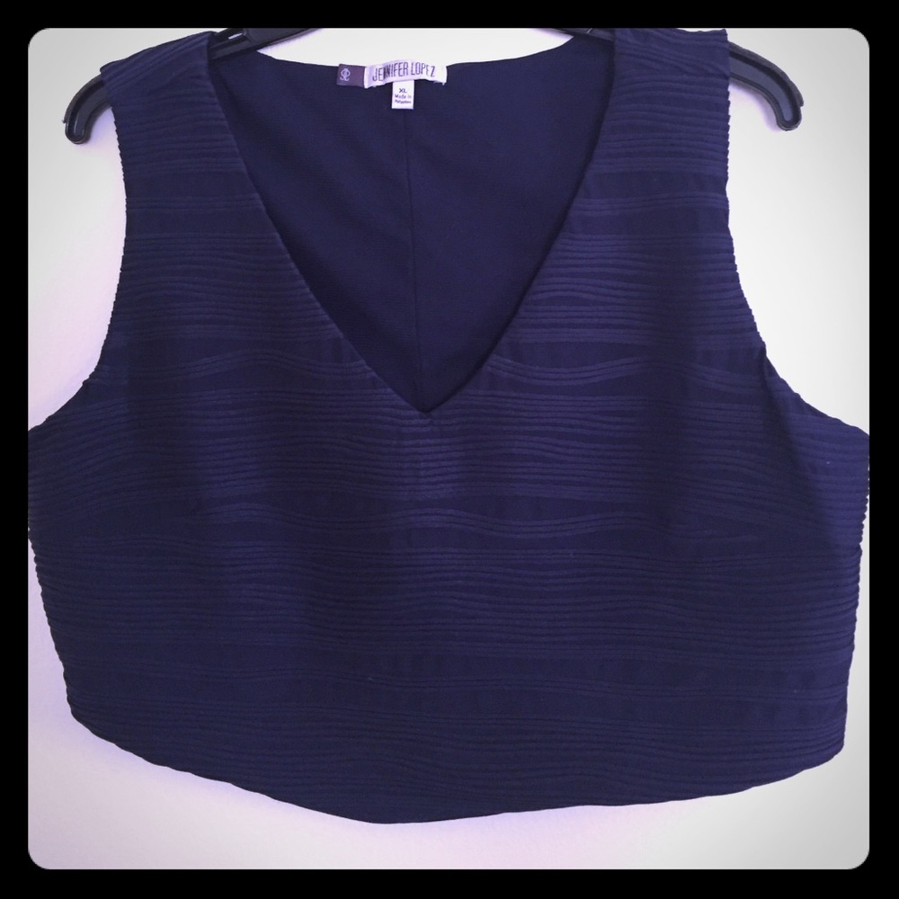 Navy blue crop top