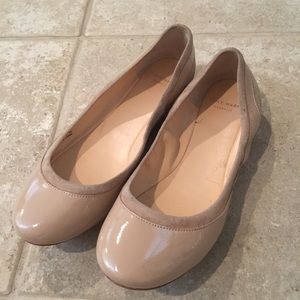 Cole Haan Nude Patent Ballet Flat Mocs 5B
