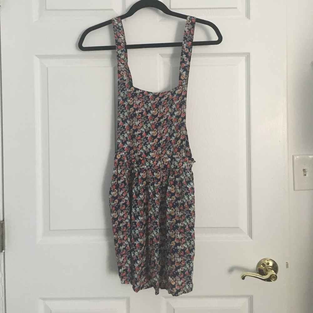 Floral Overalls (Romper Style) NWOT