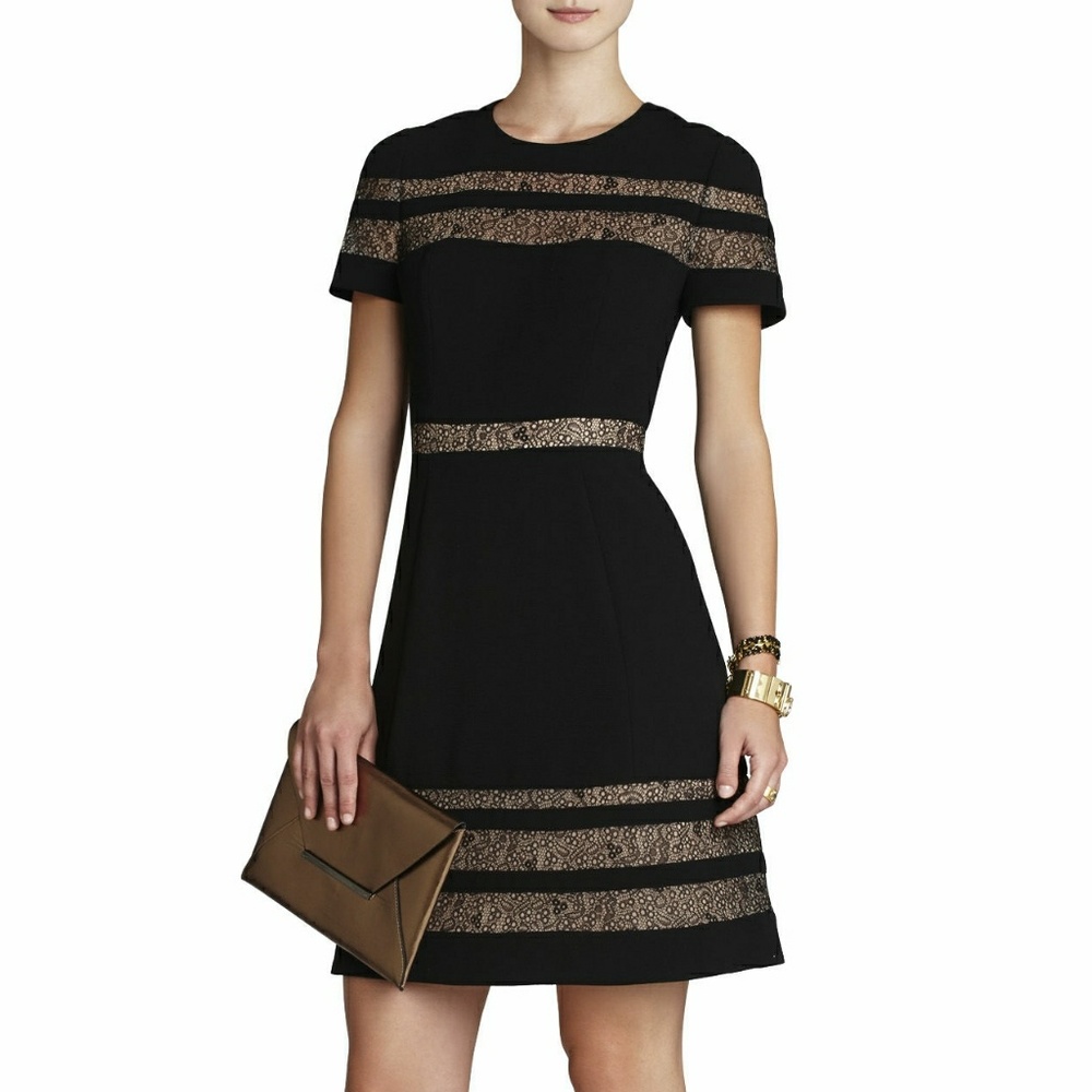 BCBG MAXAZRIA Kalli Lace-Insert Dress