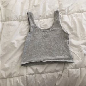 ⚡️3 FOR $20⚡️NWOT Forever 21 Gray Scoop neck Crop