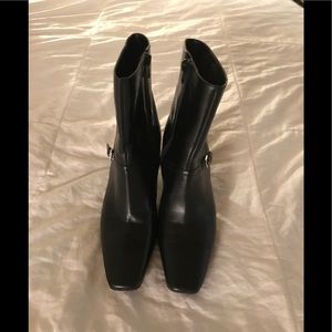 Women's Nine West Black Leather Ankle Boots