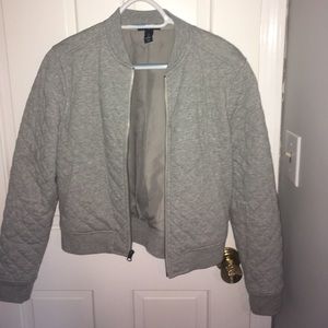 gap gray bomber jacket