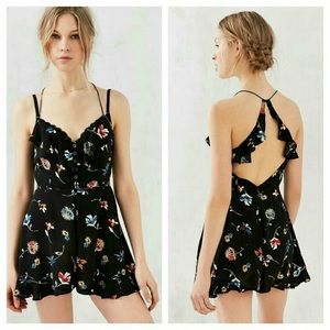 Black Floral Romper