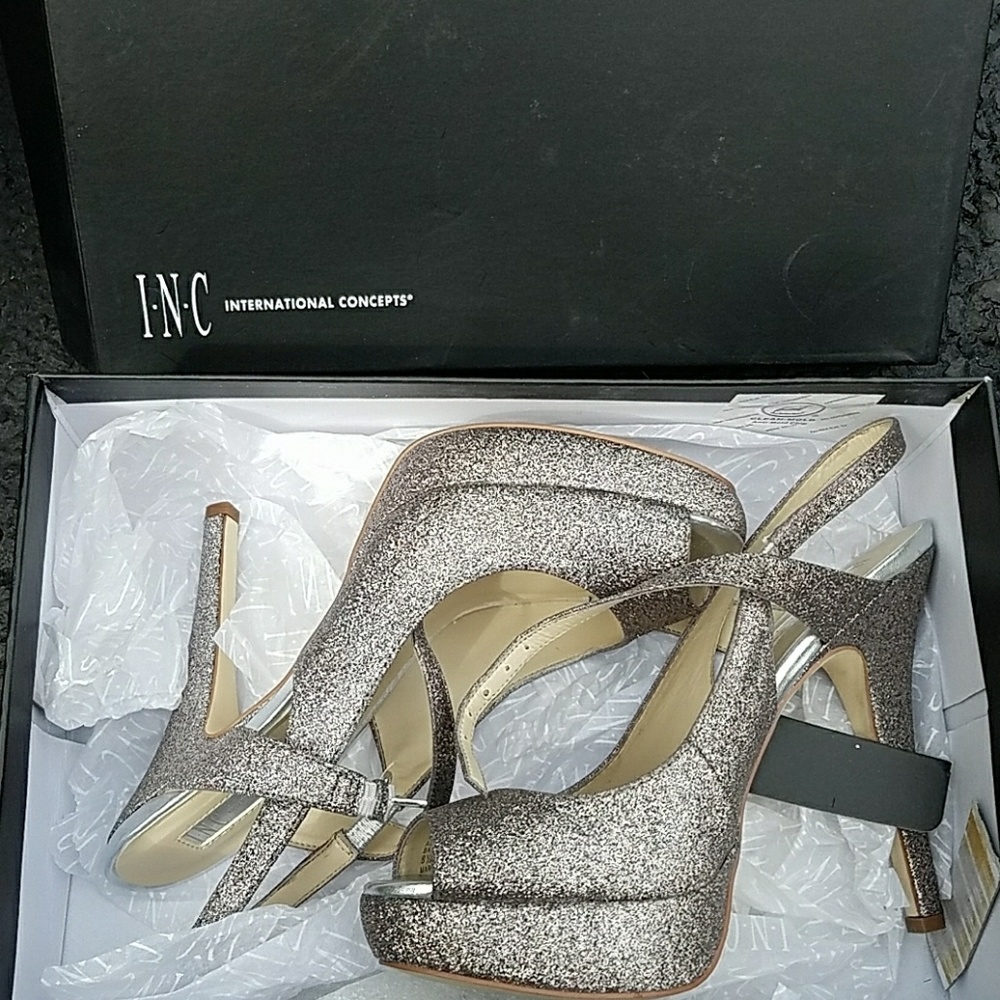 Glittery women's 3inch strappy heels