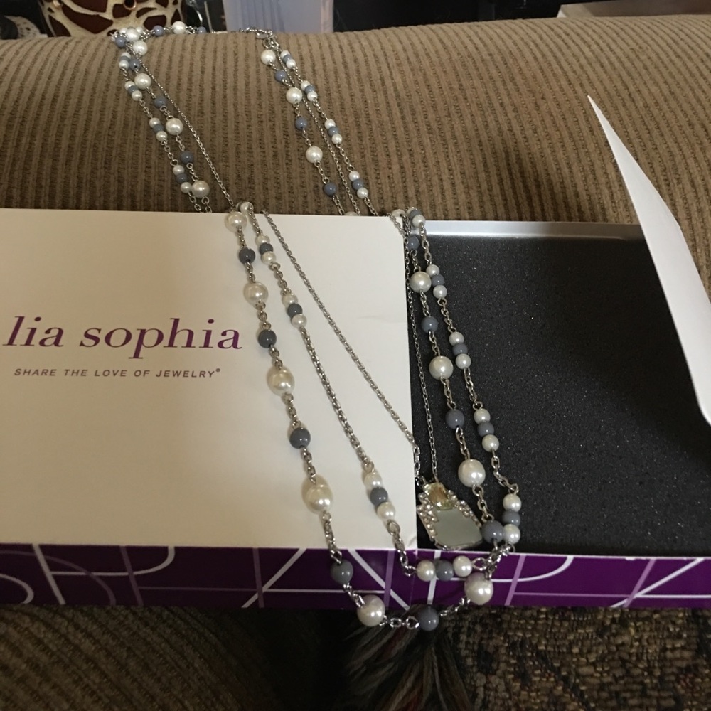 Set of 3 long necklace, detachable