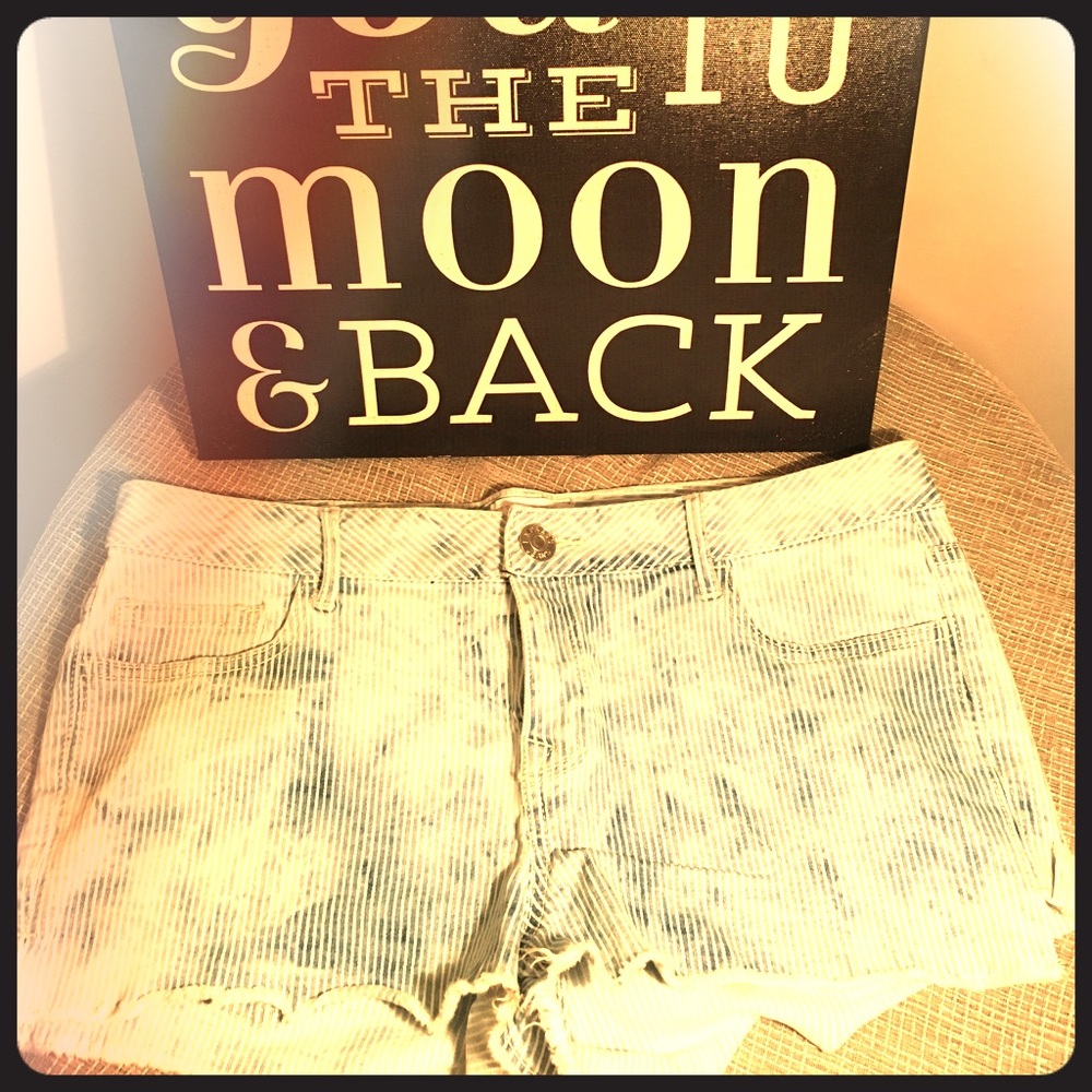 Express pin stripped shorts