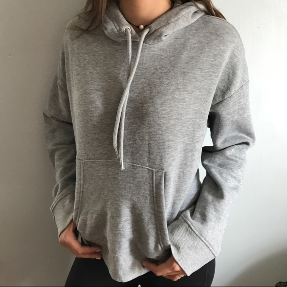 oversized grey hoodie