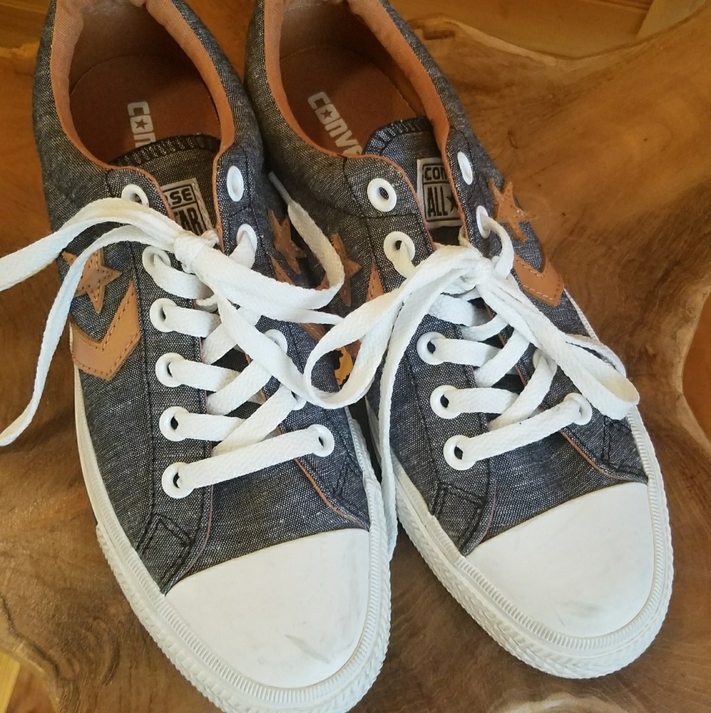 Converse Denim & Leather Sneakers