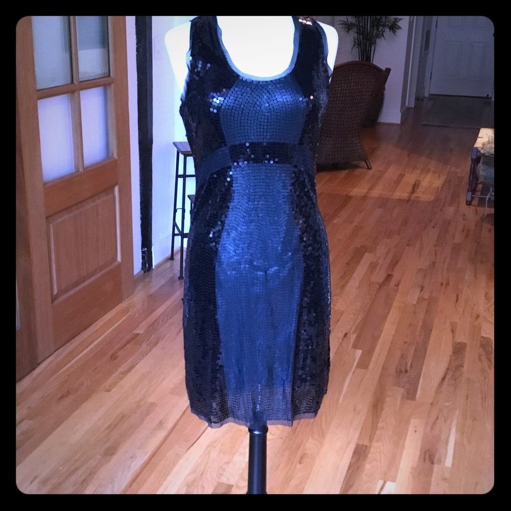 Sequined black dress