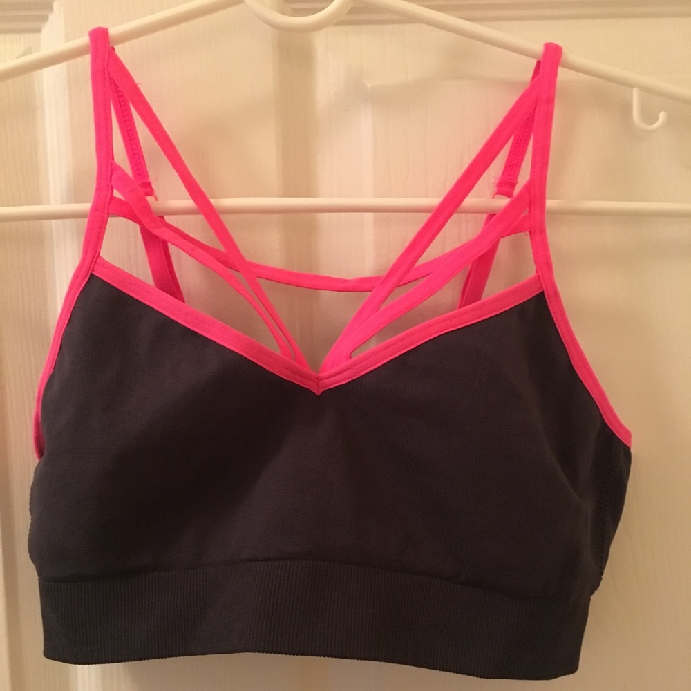PINK strappy sport bra /layering bra