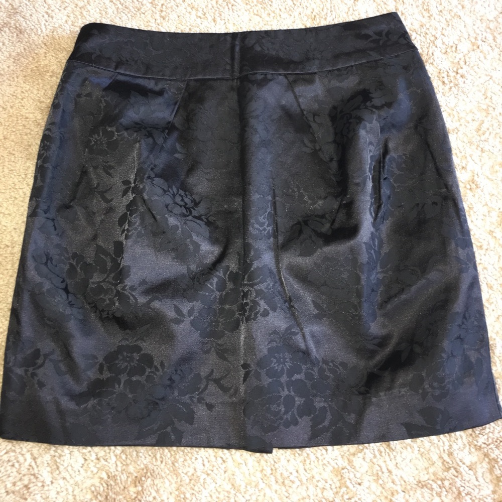 Black floral skirt