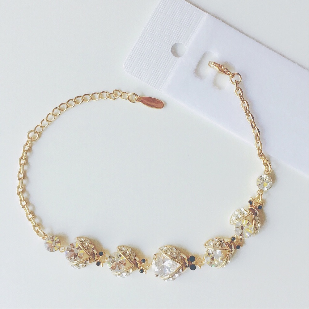 NWT ladybug Swarovski Crystal bracelet - Picture 2 of 3