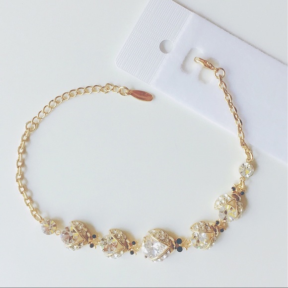 NWT ladybug Swarovski Crystal bracelet - Picture 2 of 3