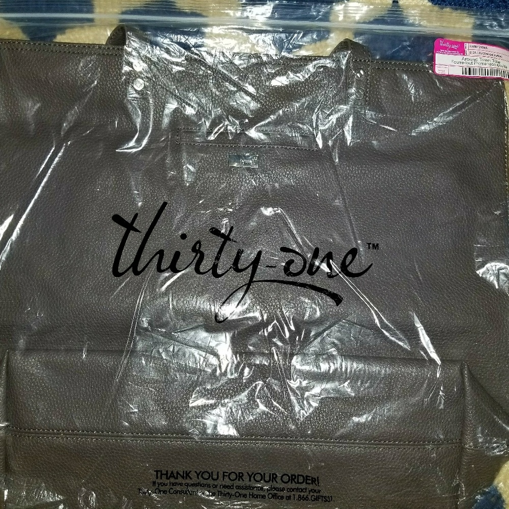 Thirty One City Charcoal Pebble Around Town Tote