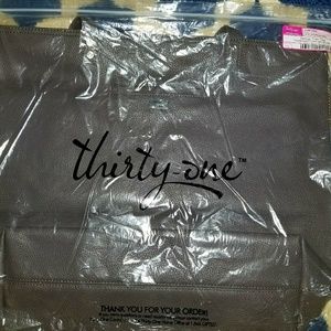 Thirty One City Charcoal Pebble Around Town Tote