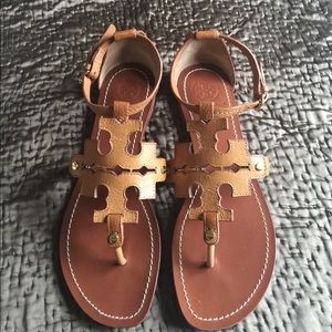 Tory Burch brown flat sandals