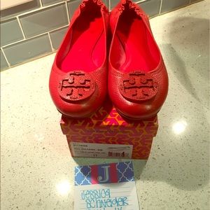 Tory Burch Reva Flats - Red Volcano