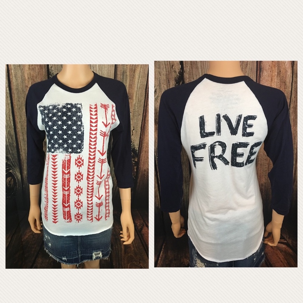 Live Free Baseball Tee