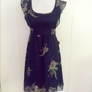 Navy floral dress