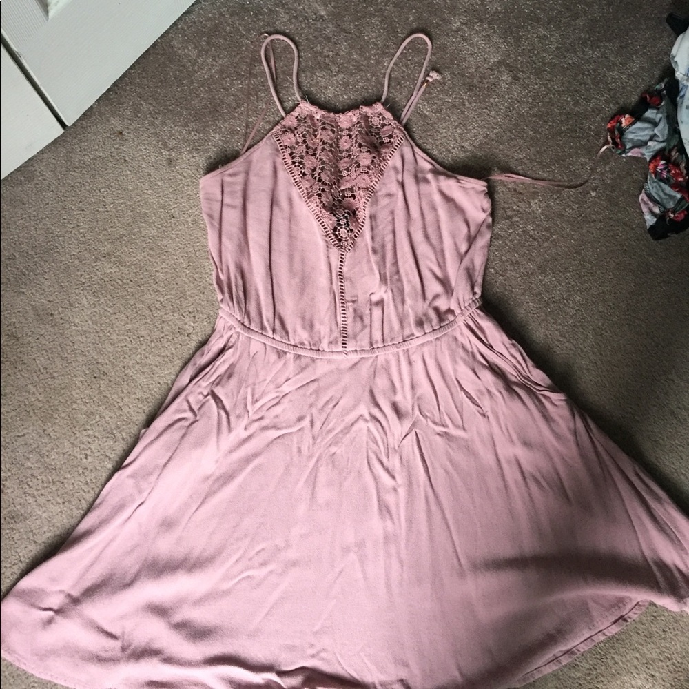 Blush suede pacsun dress with pockets