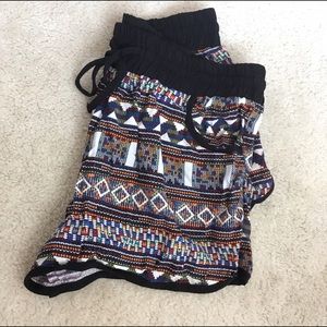 Tribal print soft shorts