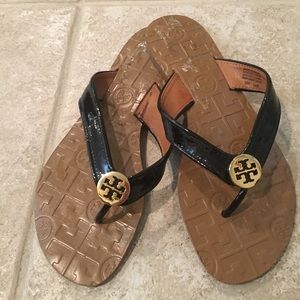 Tory Burch Thora Flip flops 5B Black