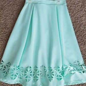 Long mid cut out skirt