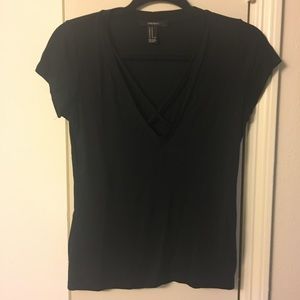 Forever 21 t-shirt with cross straps