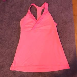 Neon pink size 10 Lulu lemon workout tank