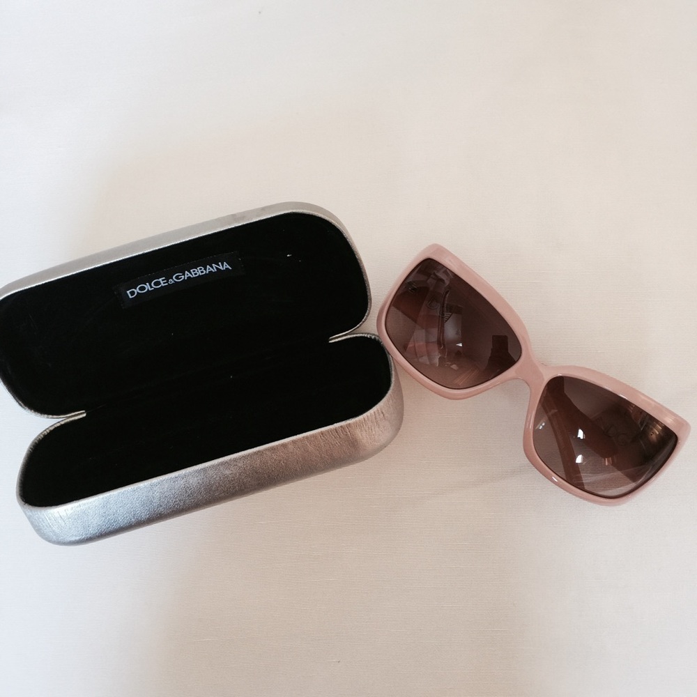 Dolce & Gabbana pink rhinestone sunglasses.