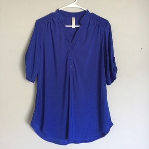 Blue Button Blouse