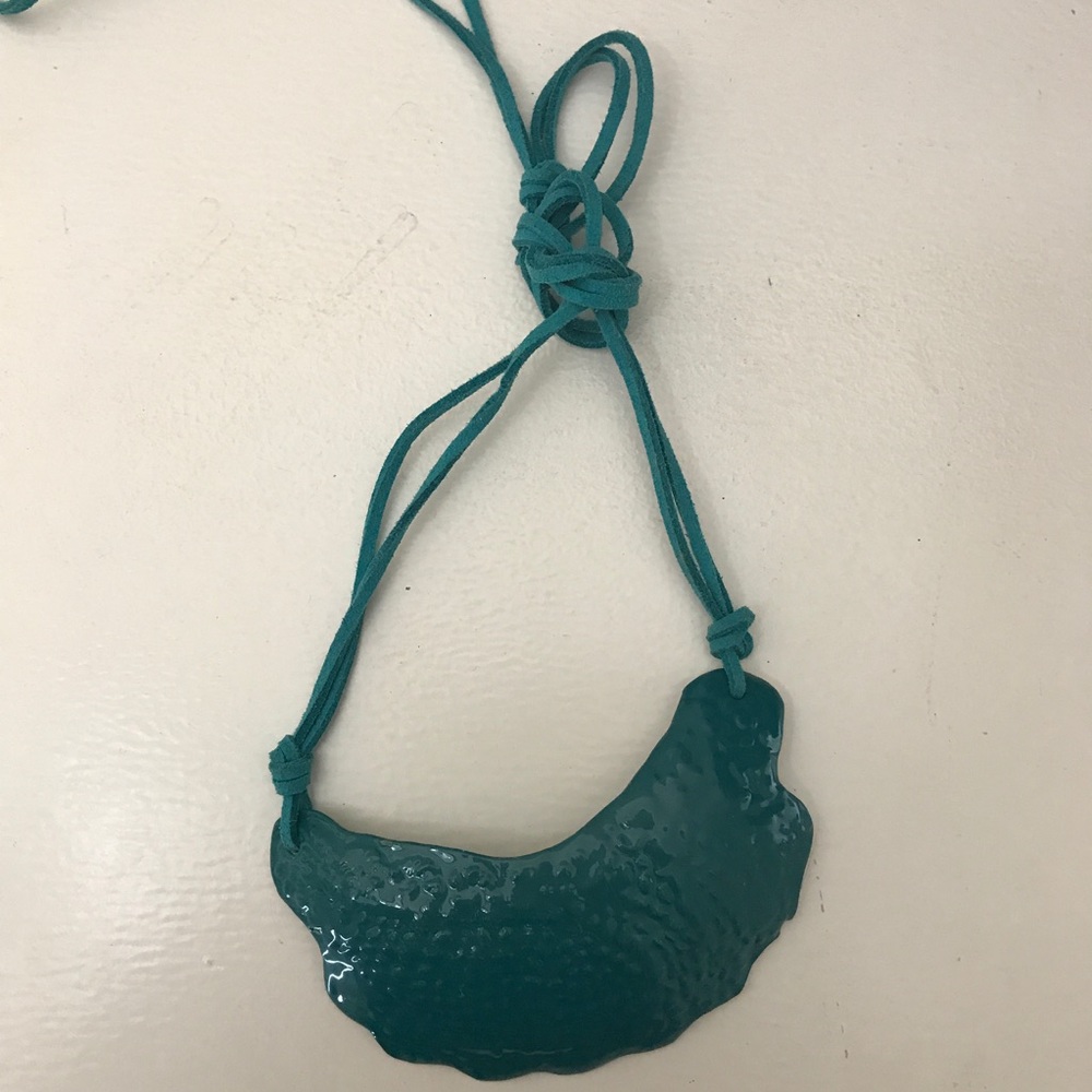 Handmade ceramic jewelry. One of a kind!