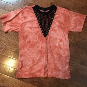 Oversized tie-dyed shirt