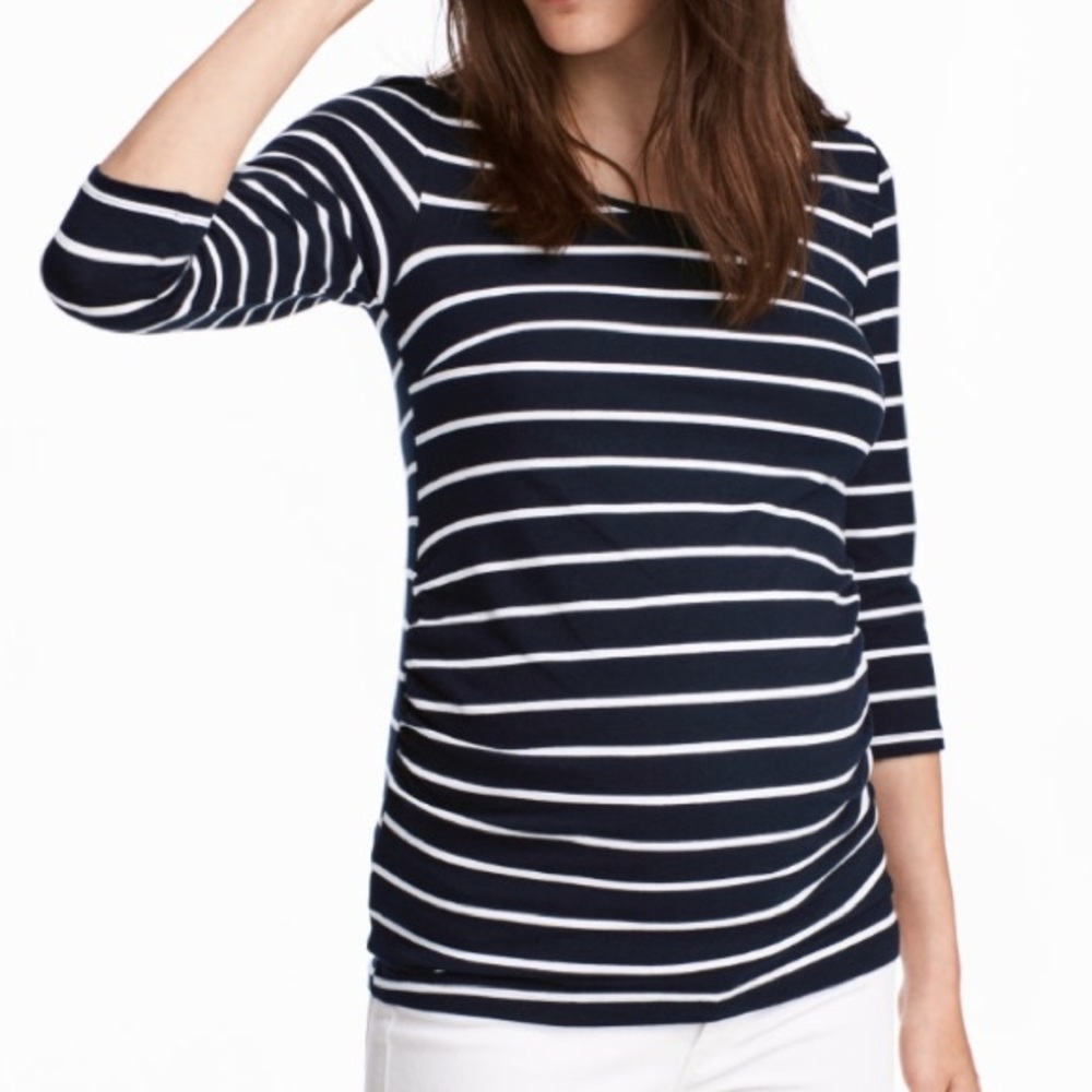 Navy Maternity Top