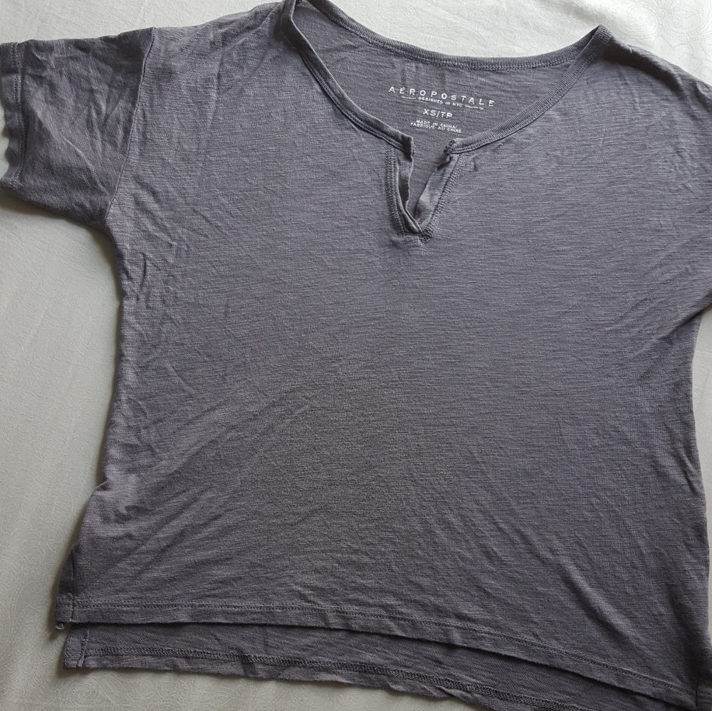 Grey cutout tee