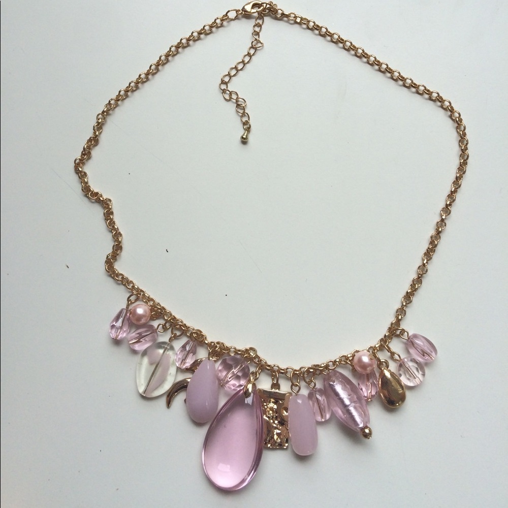Pink gold necklace