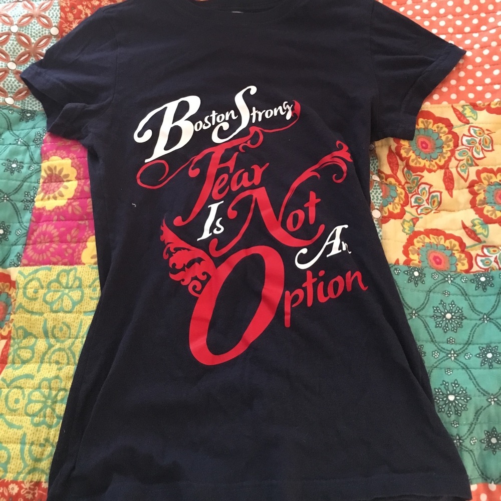 Boston strong navy Short sleeve shirt