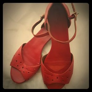 Vintage red sandals