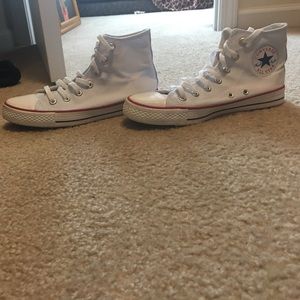 Converse white high top