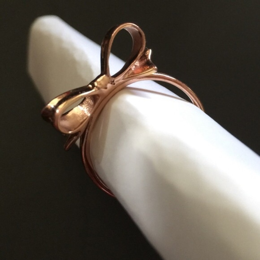 Kate spade rose gold bow ring
