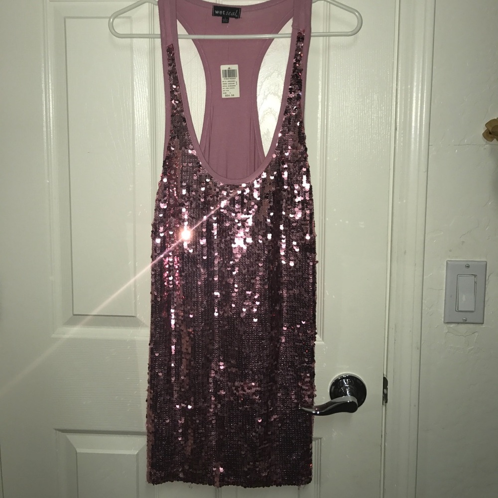 NWT Wet Seal long tank top with sequins