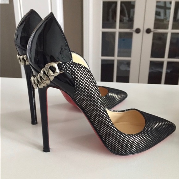 Christian Louboutin Shoes - Authentic Christian Louboutin Dorepi Chain Heels