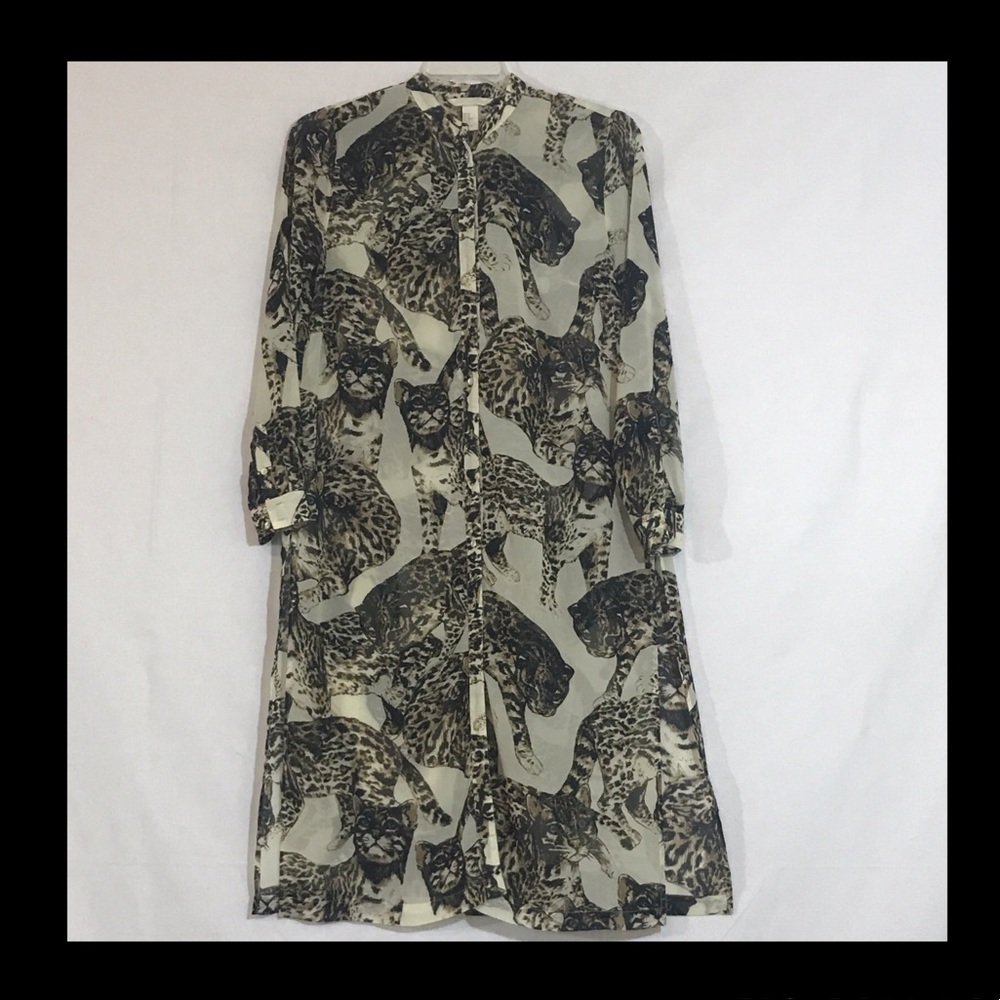 Long animal print tunic