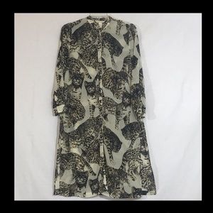 Long animal print tunic